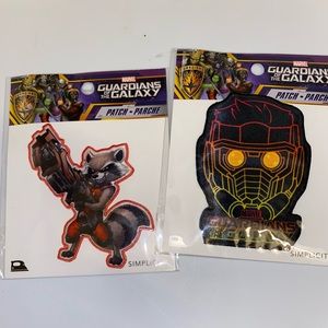 Lot Of 2-Iron-On Patches Marvel/Guardian Of The Galaxy